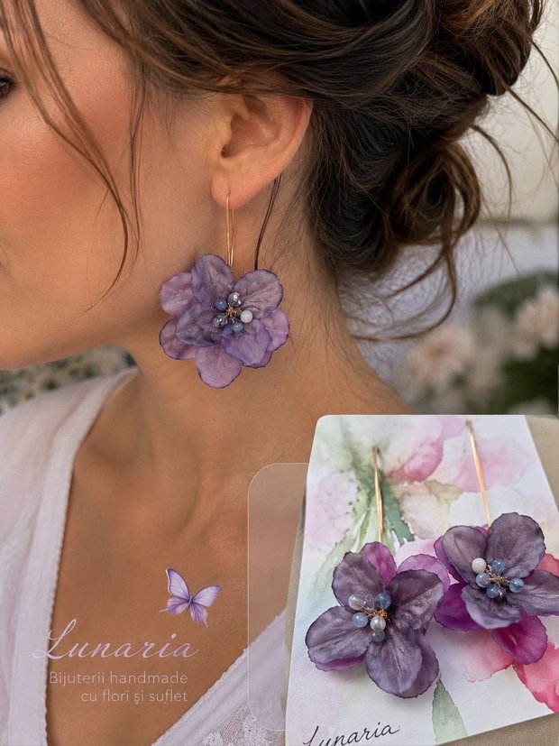 Cercei Lunaria Flori de amurg
