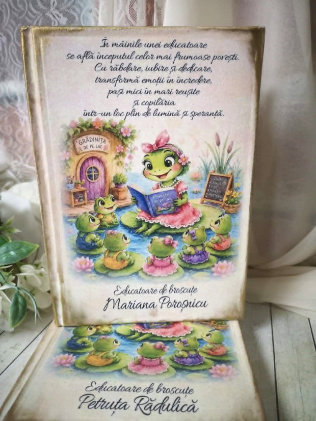 Agenda personalizata pentru educatoare/ invatatoare - tema broscute