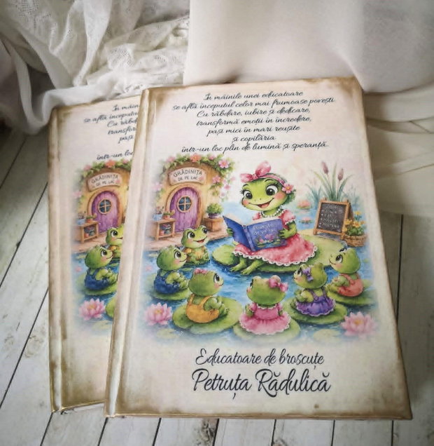 Agenda personalizata pentru educatoare/ invatatoare - tema broscute