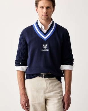 Polo Ralph Lauren pulover pentru bărbați din bumbac Wimbledon