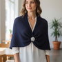 Șal  din Mohair și Mătase Bleumarin   Șal elegant pentru Nunți și Ocazii