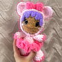 Păpușică în Costum de Purceluș  Jucărie Amigurumi Croșetată Handmade