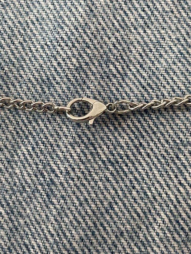 Handmade Colier lava rock si perla