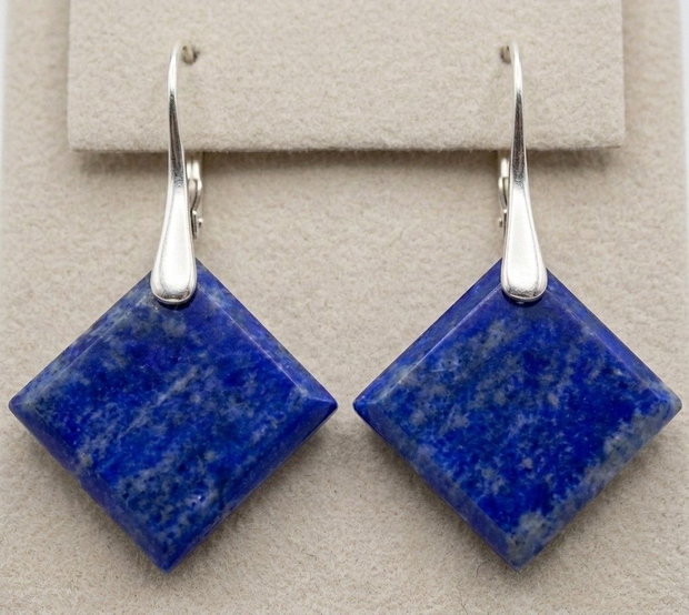 Cercei Lapis lazuli si Argint 925 - CE1527 - cercei albastri, cadou iubita, cadou prietena, cristale vindecatoare, cristaloterapie, cadou romantic, bijuterii lapis lazuli, cercei cadou, bijuterii cadou