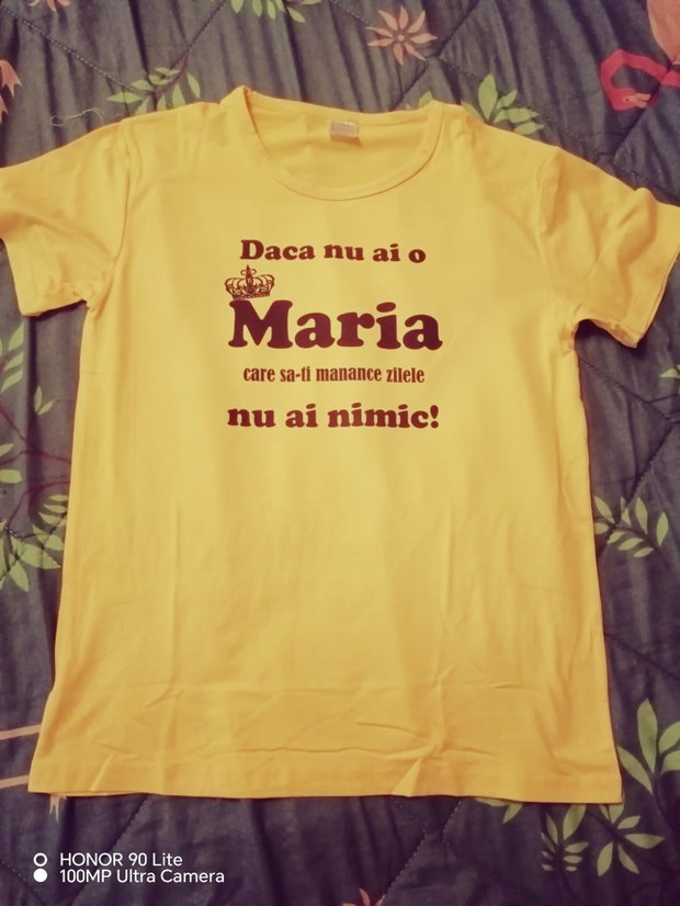Tricou adulți galben personalizat