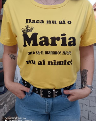 Tricou adulți galben personalizat