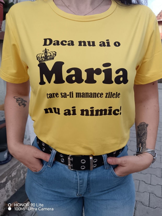 Tricou adulți galben personalizat