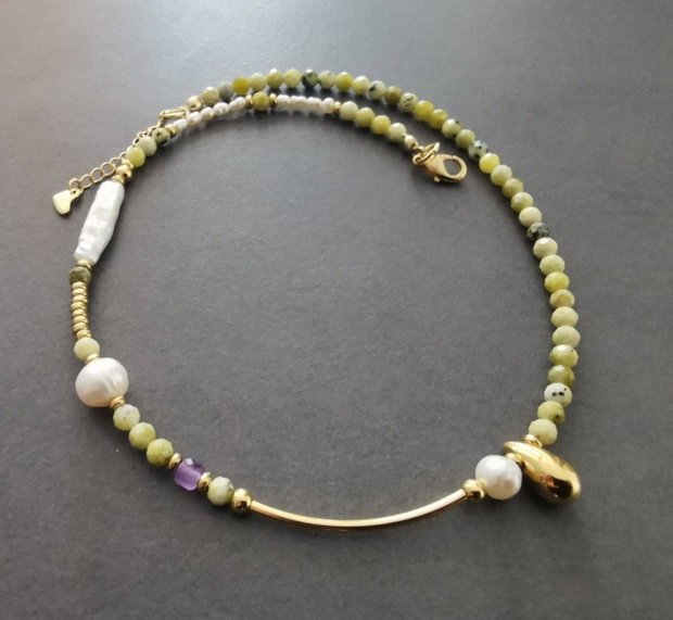 Set colier serpentin si perle de cultura CP52