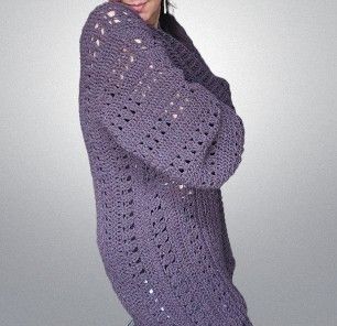 Cardigan Oversized Crochet Mocca