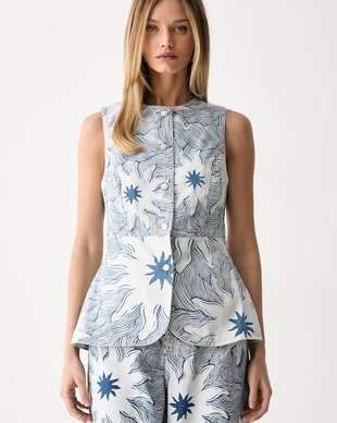 Never Fully Dressed vestă pentru femei din denim