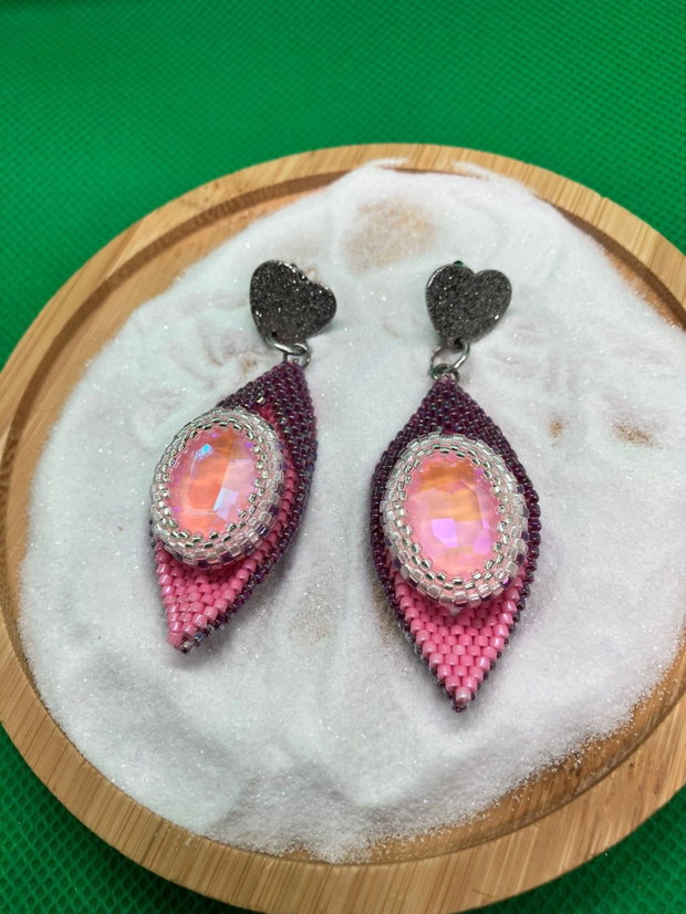 Cercei Pink Leaf