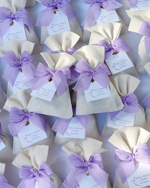 Mărturii nuntă săculeț cu lavandă naturală  handmade, parfum delicat, cadou invitați nuntă și botez