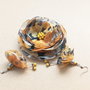set floral galben ocru mix