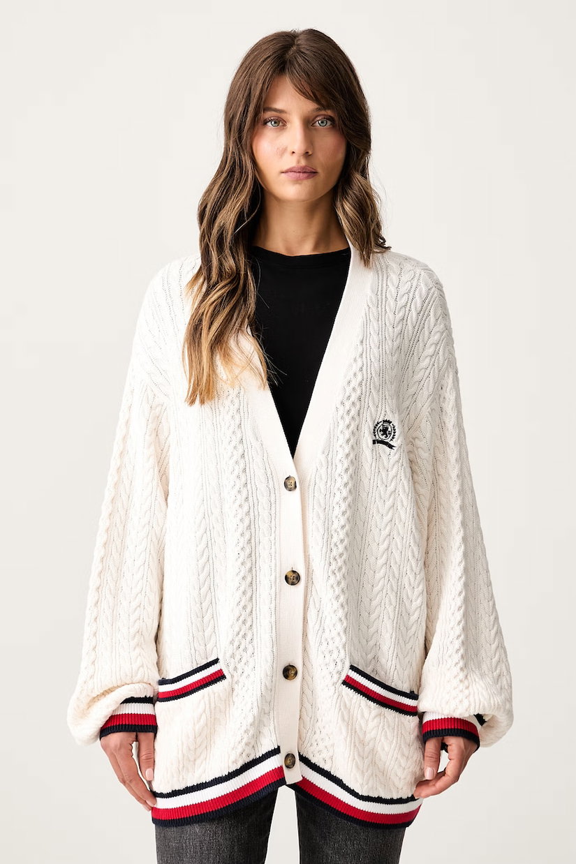 Tommy Jeans cardigan pentru femei, din bumbac