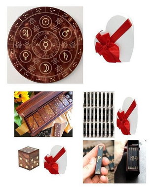 Oracolul Domino placa divinatie Produs Unicat+un set de zaruri lemn palisandru
