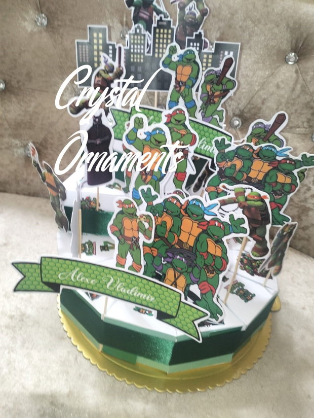 Cutie felie de tort testoase ninja