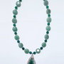 Colier argint 925 cu agat verde, aventurin si hematit