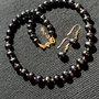 Set vermeil perle naturale de cultura negre colier cercei clasic trendy
