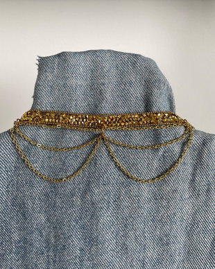 Choker auriu gothic