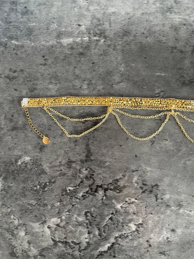 Choker auriu gothic
