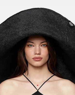 RUSLAN BAGINSKIY pălărie cu boruri largi pentru femei împletită Foldable Hat