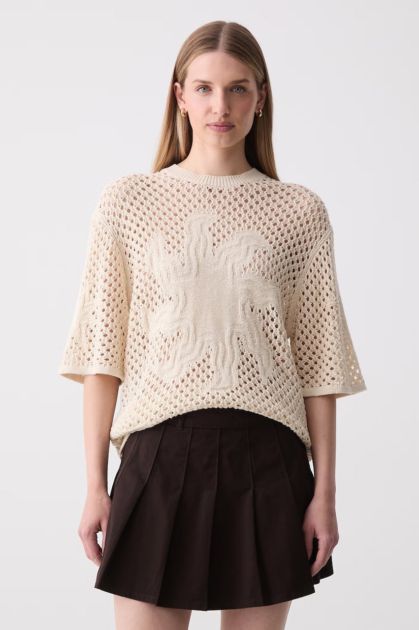 Zadig&Voltaire pulover cu mânecă scurtă pentru femei cu in
