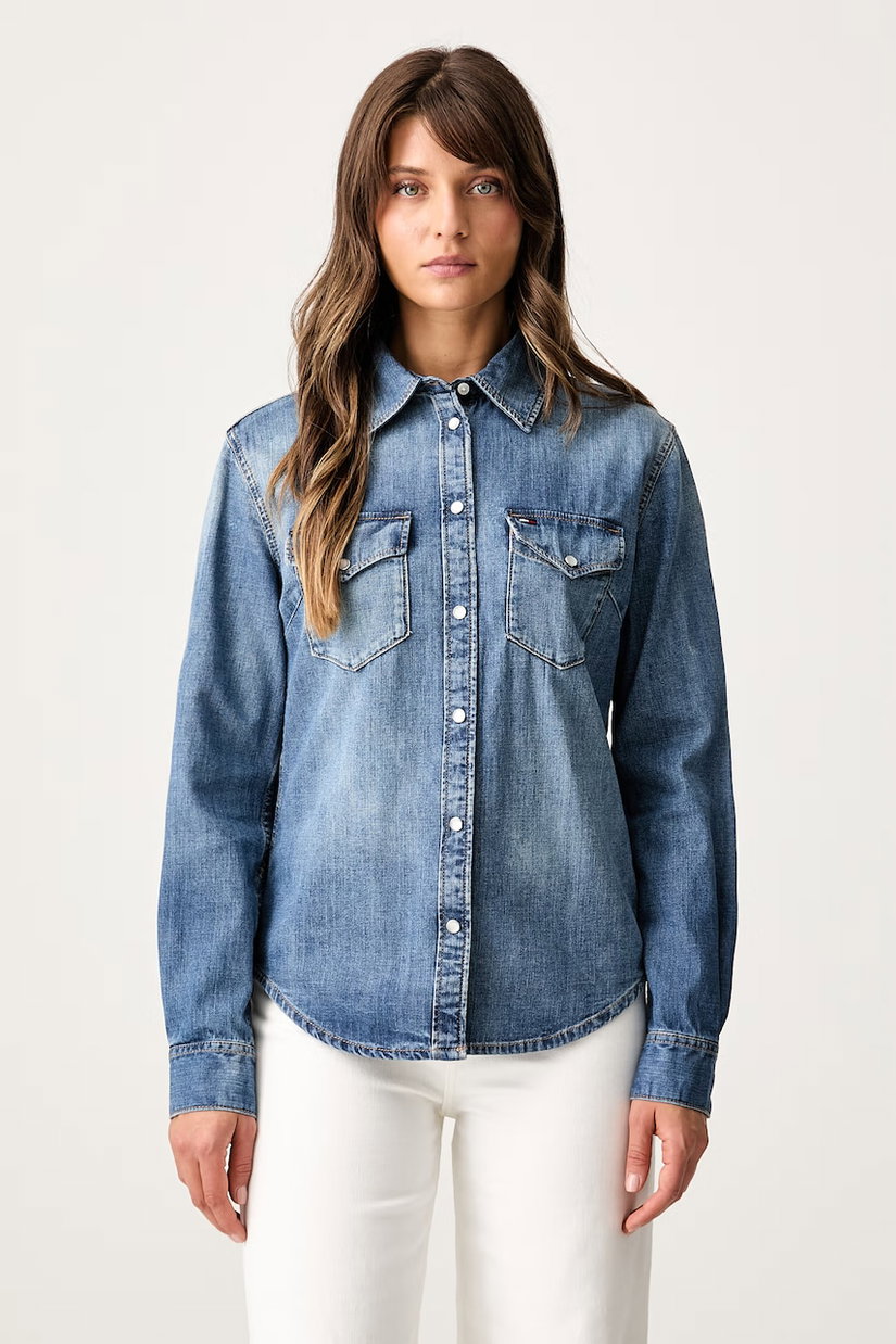 Tommy Jeans cămașă pentru femei din denim