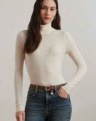 Lauren Ralph Lauren pulover din amestec de mătase