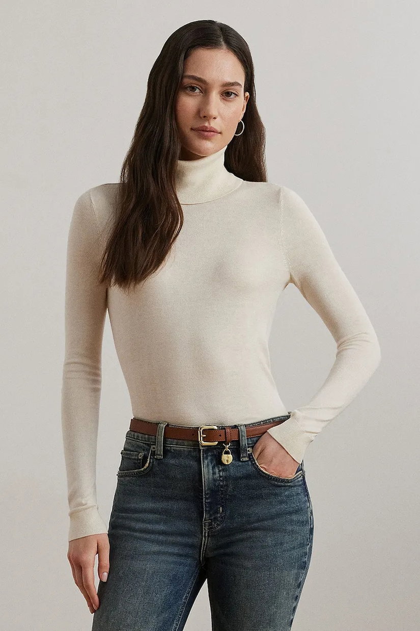 Lauren Ralph Lauren pulover din amestec de mătase