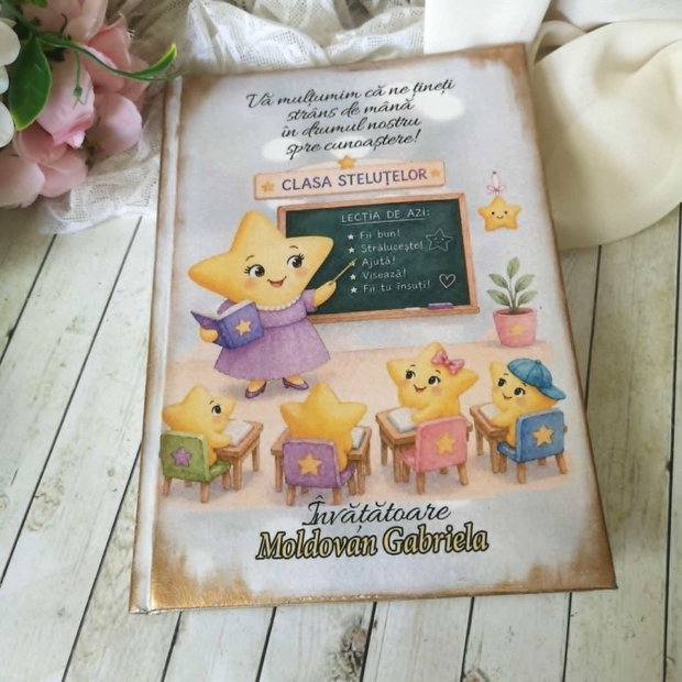 Agenda personalizata pentru educatoare, invatatoare - tema stelute