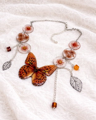 Set bijuterii fluturi-flori 02160
