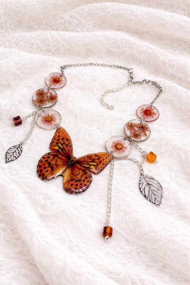 Set bijuterii fluturi-flori 02160