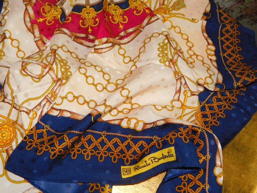 RENATO BALESTRA ITALIA -esarfa noua, originala, matase naturala, deosebita,