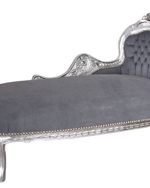 SOFA DIN LEMN MASIV ARGINTIU CU TAPITERIE DIN CATIFEA