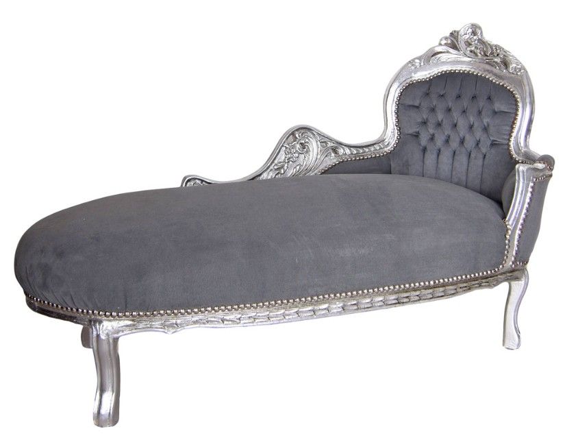 SOFA DIN LEMN MASIV ARGINTIU CU TAPITERIE DIN CATIFEA