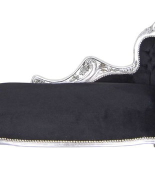 Sofa din lemn masiv argintiu cu tapiterie neagra