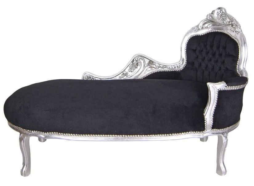 Sofa din lemn masiv argintiu cu tapiterie neagra