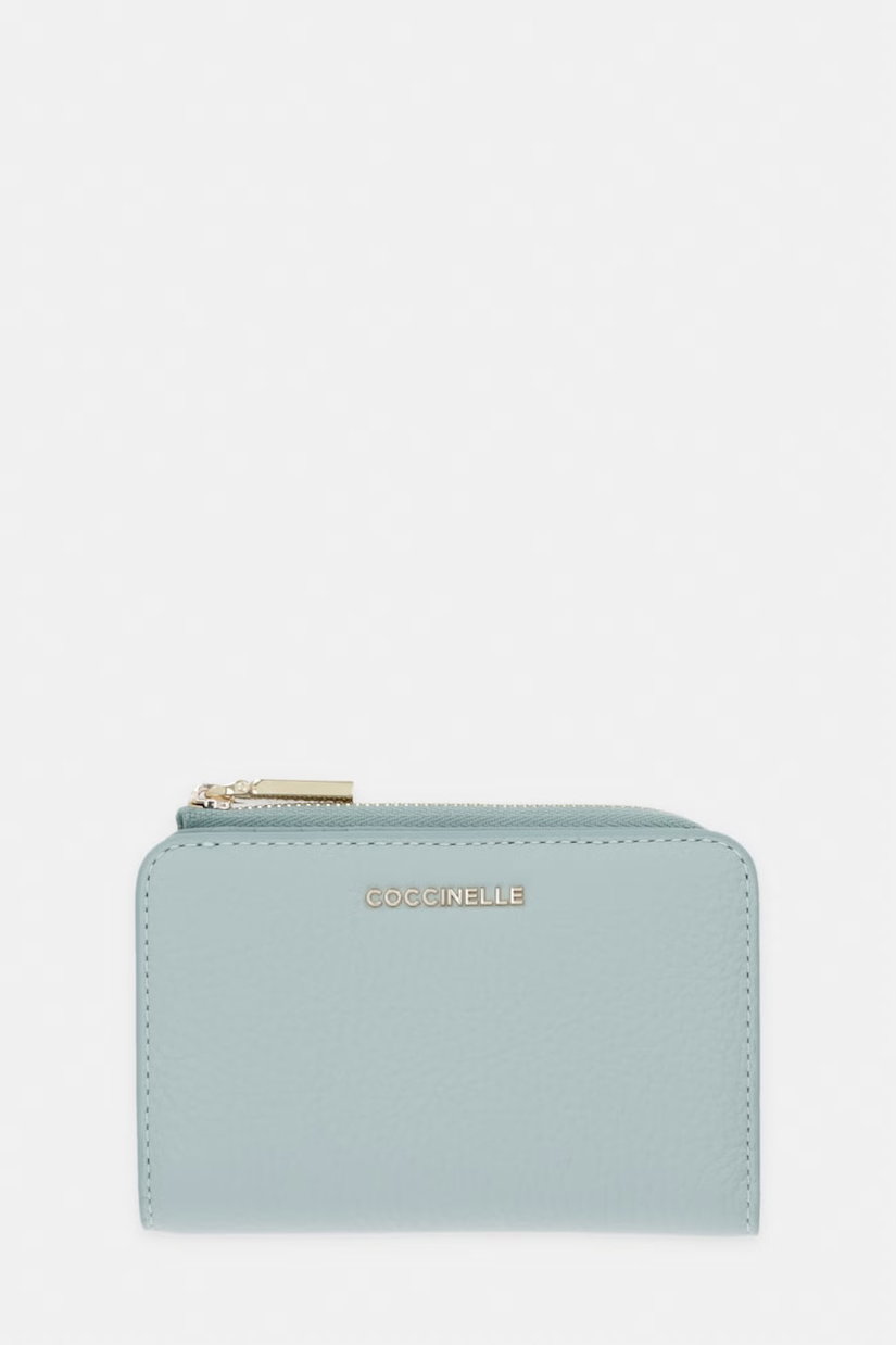 Coccinelle portofel din piele METALLIC SOFT