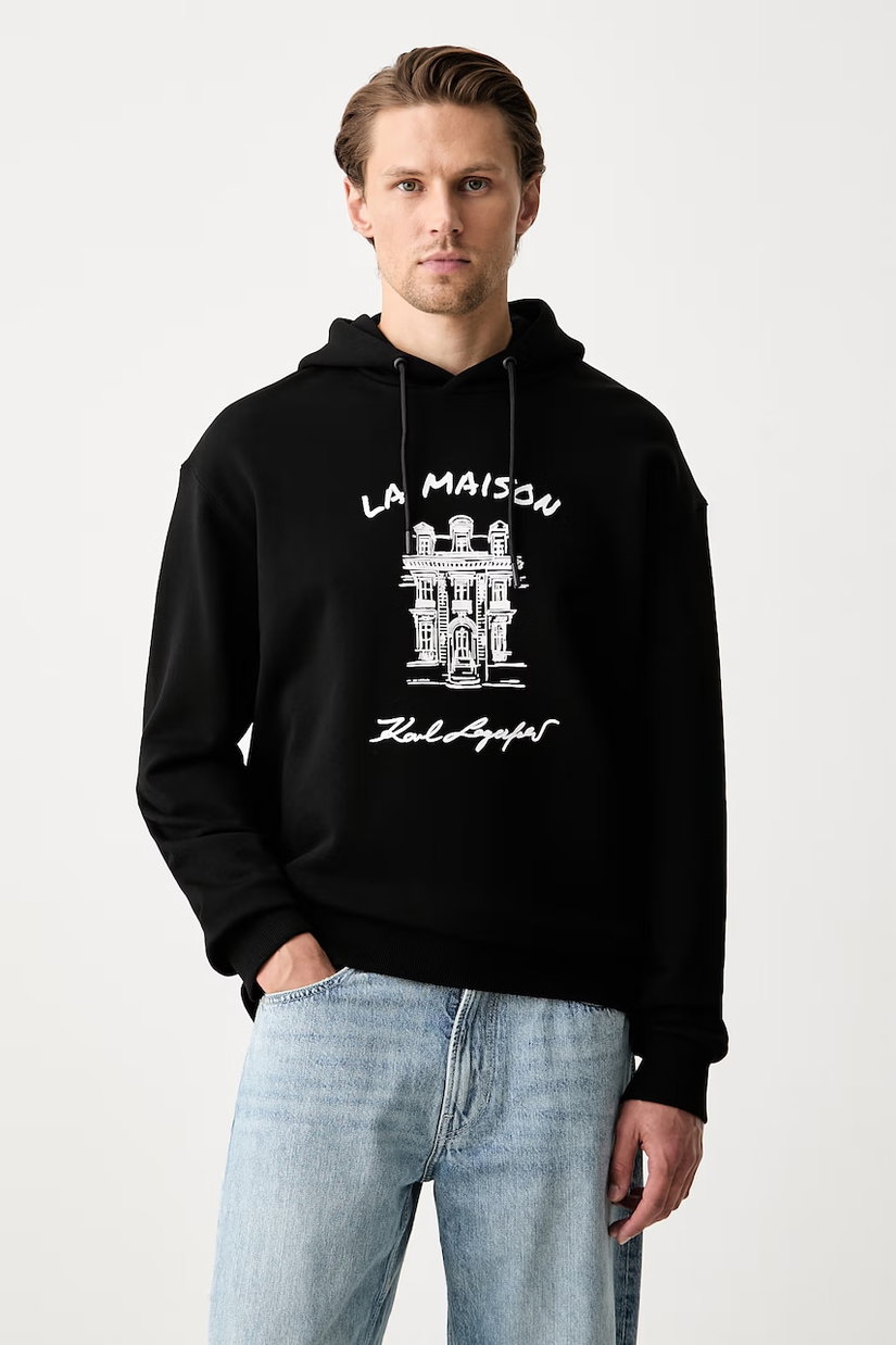 Karl Lagerfeld hanorac oversized pentru bărbați din bumbac