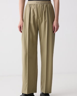 Kenzo pantaloni wide leg pentru femei din lână