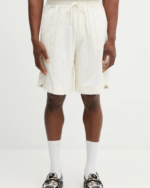 Drôle de Monsieur pantaloni scurți din bumbac Monogramme