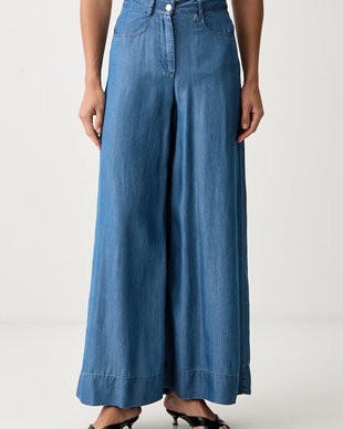 Twinset pantaloni pentru femei din lyocell