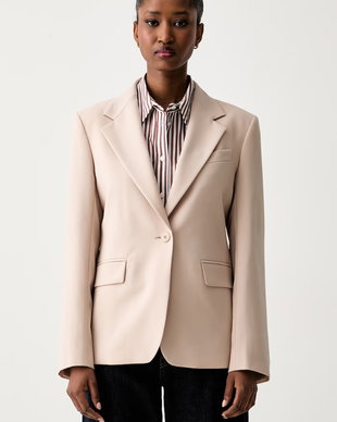 Weekend Max Mara sacou cu un singur rând de nasturi pentru femei din lână WKDLAMINE