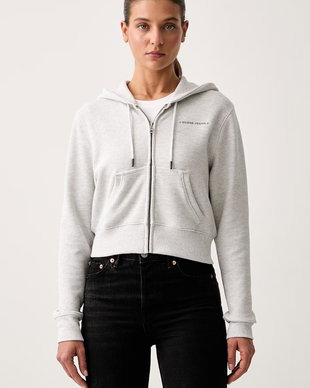 Guess Jeans hanorac cu fermoar pentru femei cu bumbac