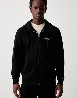 Tommy Jeans hanorac cu fermoar și glugă pentru bărbați, cu bumbac