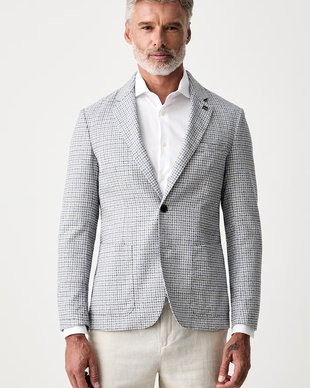 Tommy Hilfiger sacou cu un singur rând de nasturi pentru bărbați din bumbac