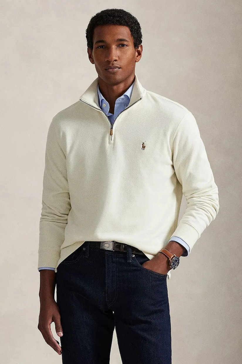 Polo Ralph Lauren pulover de bumbac 40/1 DBL KNIT JACQ