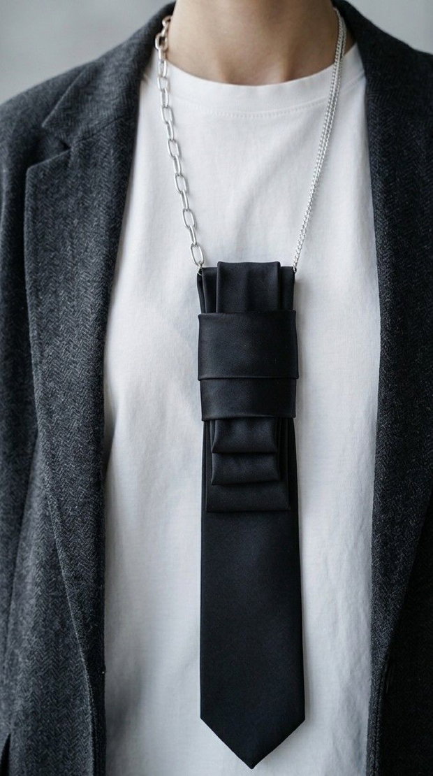 Handmade Lanț Cravata Unisex