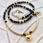 Colier CHOKER Spinel & inima aurie