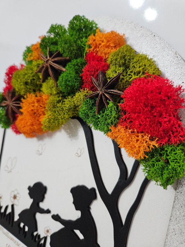 Decoratiune copacel si mesaj de apreciere pentru mama